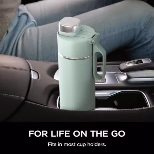 Ninja Thirsti Triple Insulated Stainless Steel Water Bottle and Flask, 530 ml, Mint – 4