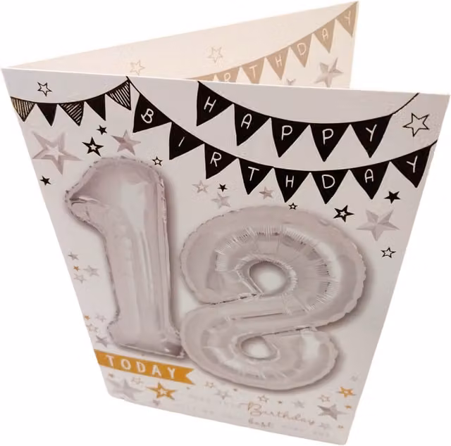 Balloon Boutique 18 Today Multicolour Greeting Card