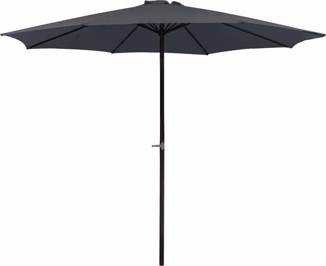 BIRCHTREE Aluminium Garden Parasol, Grey, 3.3 m