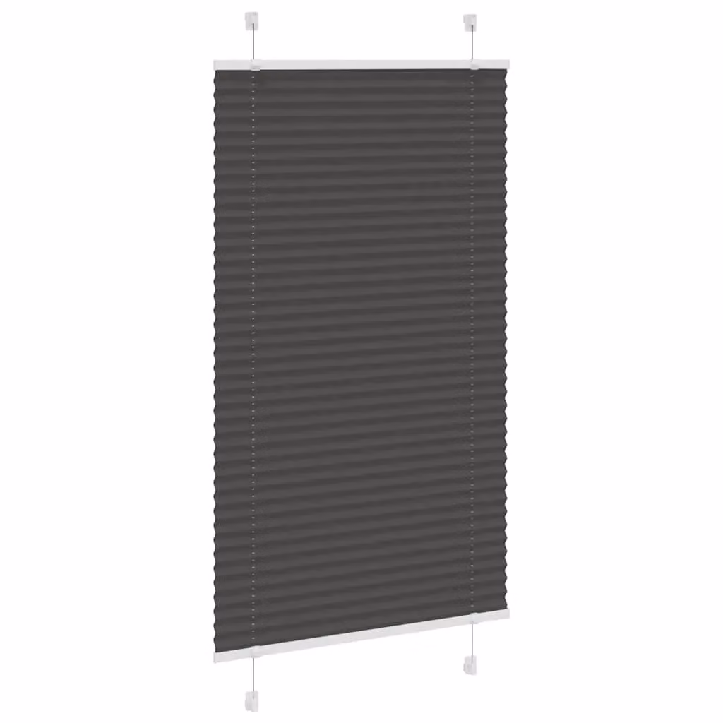 Berkfield Home Black Single Pleat Fabric Blind with Cord, W: 74.4 cm, H: 100 cm – 3