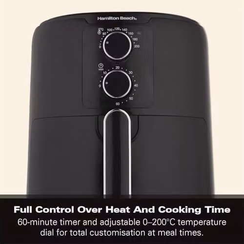 Hamilton Beach SimpliFry 4.2L Hot Air Fryer with Timer in Black – 7