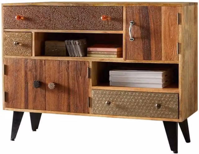 IH Design Celis Limited Edition Solid Wood Sideboard in Brown, W/D/H: 120 x 60 x 7 cm – 1