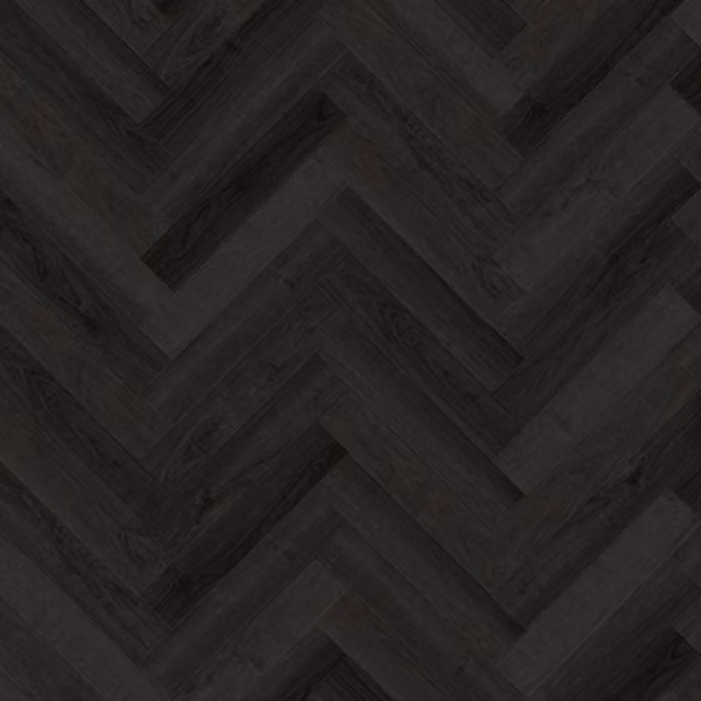 AlvHer Wood Effect Herringbone Luxury Vinyl Tile Glue Down LVT, 2.5mm, Anthracite Grey – 1