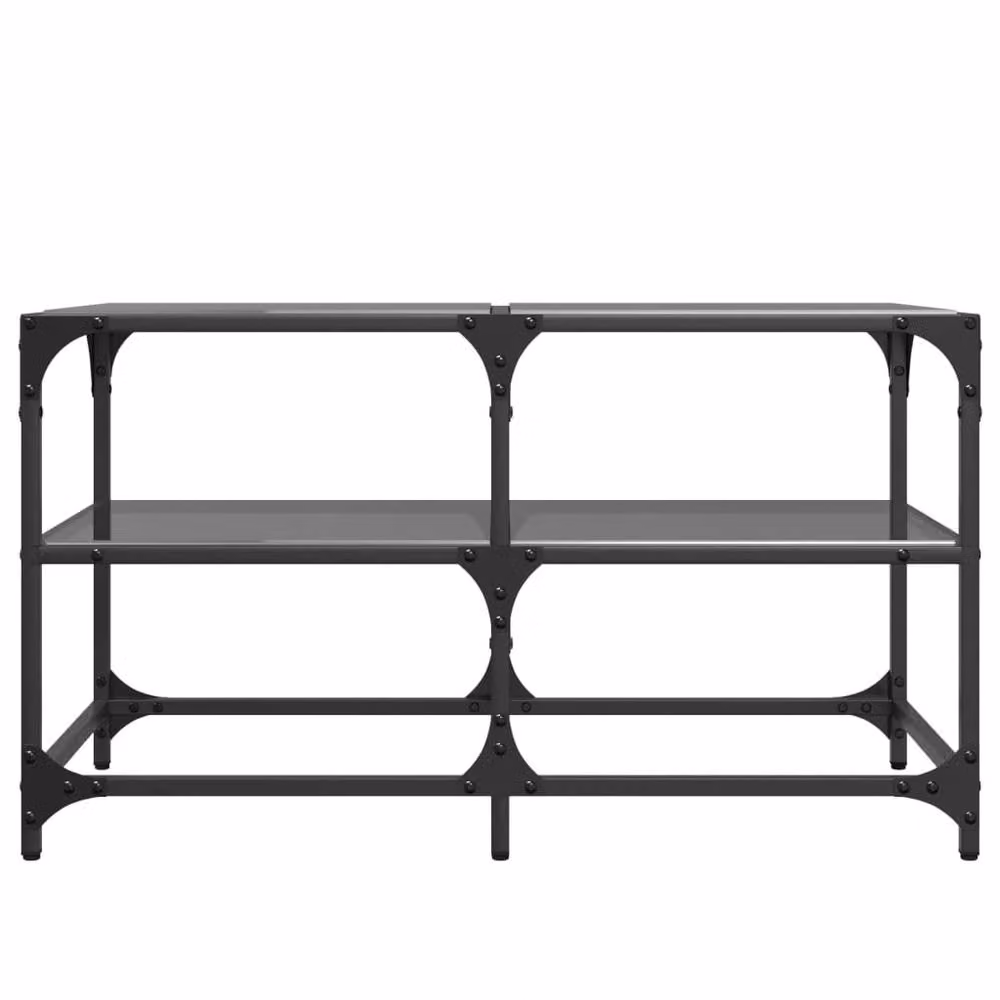 Berkfield Home Decorative Rectangular Coffee Table with Black Glossy Glass Top and Steel Frame, W/D/H: 78.5 x 40 x 45 cm – 4
