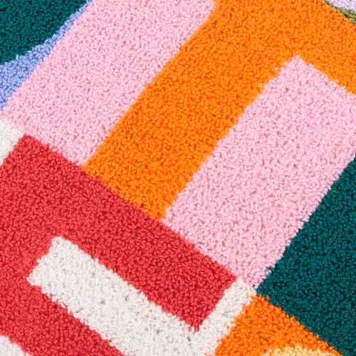 Riva Home Good Times Multicolour Slogan Tufted Micro Bouclé Decorative Cushion, W/D/H: 43 x 43 x 43 cm – 3