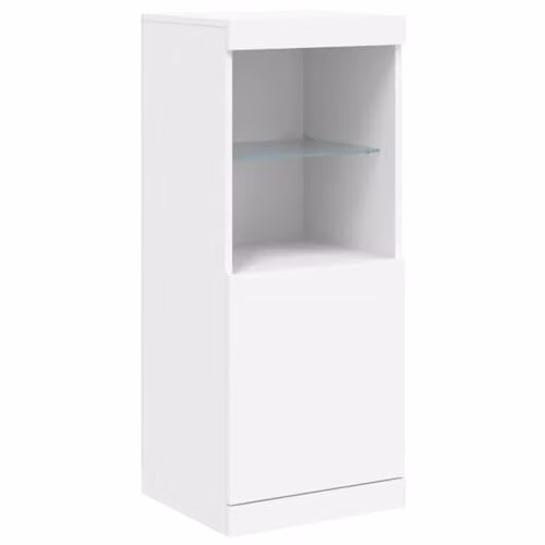 vidaXL Modern White Sideboard with Integrated LED Lights, W/D/H: 41 x 37 x 100 cm – 1