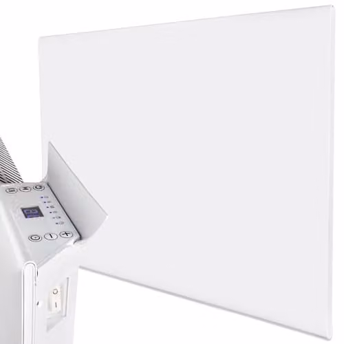MYLEK 1200W White Slimline Wall Mounted Electric Panel Convector Heater with Thermostat, Frost Protection and Overheat Protection, W: 63 cm, H: 42.5 cm – 1
