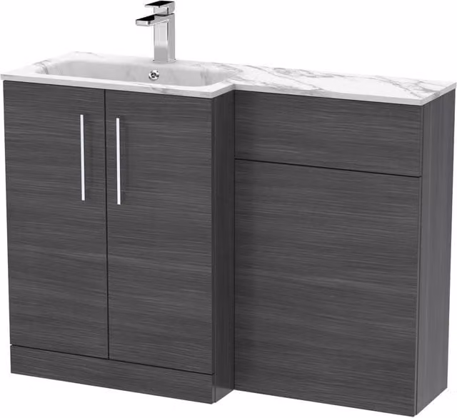 Balterley Bramshall 2 Door Left-Hand Combination Bathroom Unit in Grey – 1