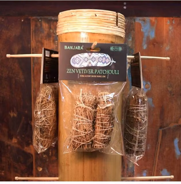 KDMD Banjara Vetiver and Patchouli Smudge Sticks in Brown
