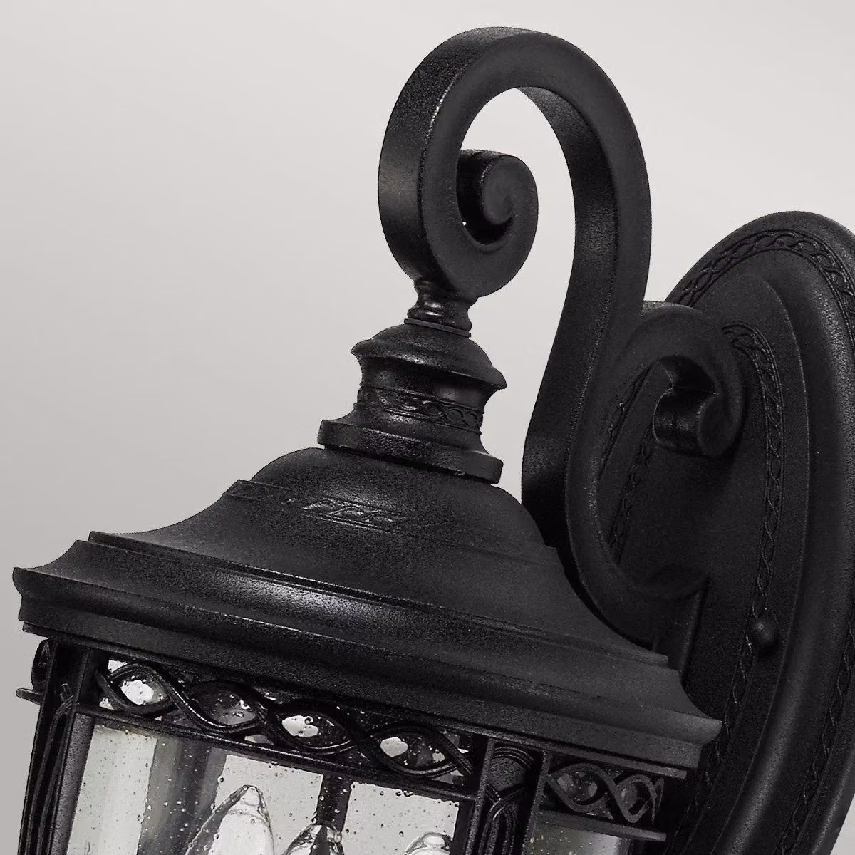 Netlighting English Bridle 3 Light Outdoor Wall Lantern in Black with Transparent Glass, IP44 Rated, E14 – 2