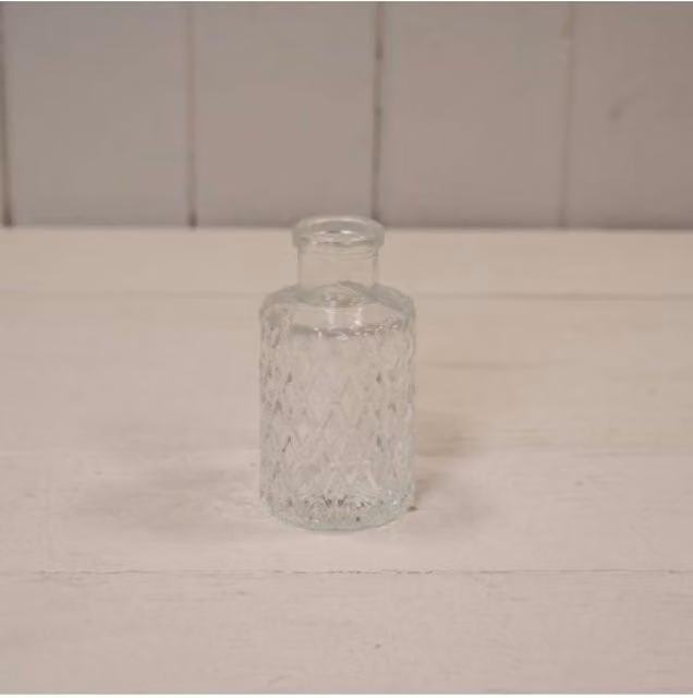 KDMD Minimalist Geometric Clear Glass Tabletop Bottle