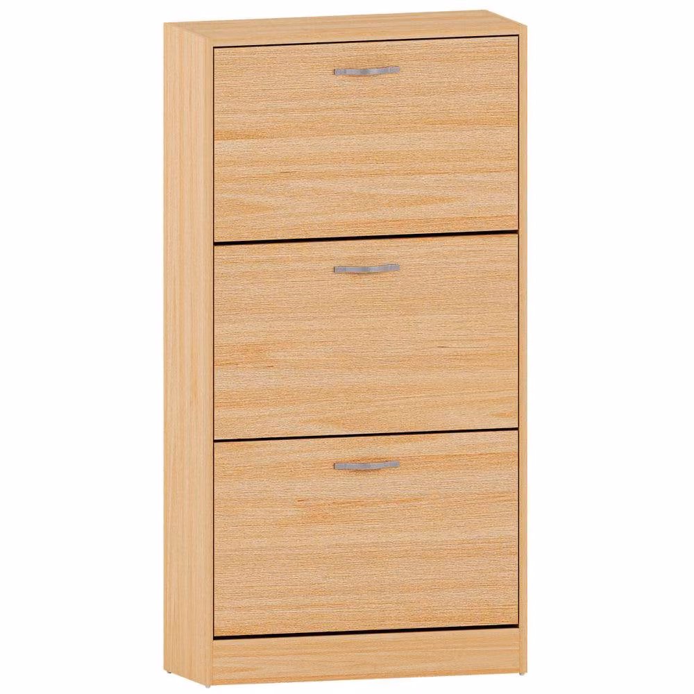 HD Designs Vida Designs Modern 3 Drawer Brown Shoe Cabinet with Tilting Compartments – 1