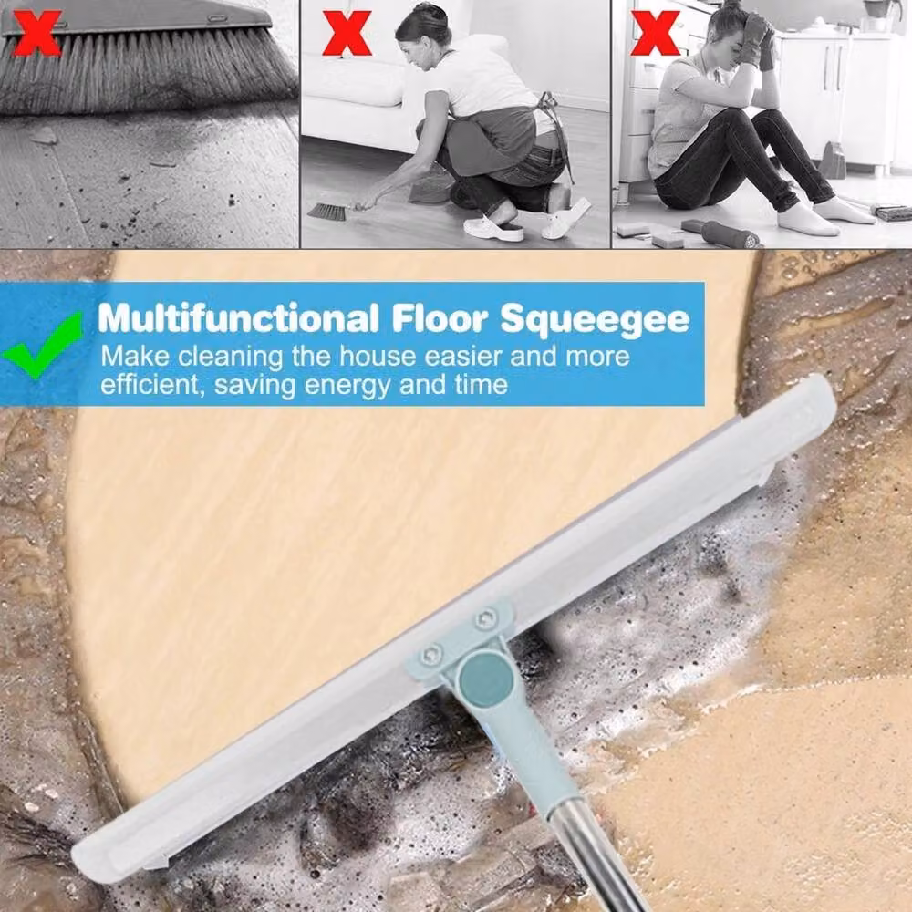 NESTLUNE Industrial Rubber Floor Squeegee in Green, W: 100 cm x D: 50 cm x H: 110 cm – 2