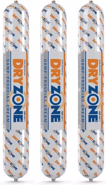 Dryzone DPC Injection Cream White, 3 x 600ml Packs