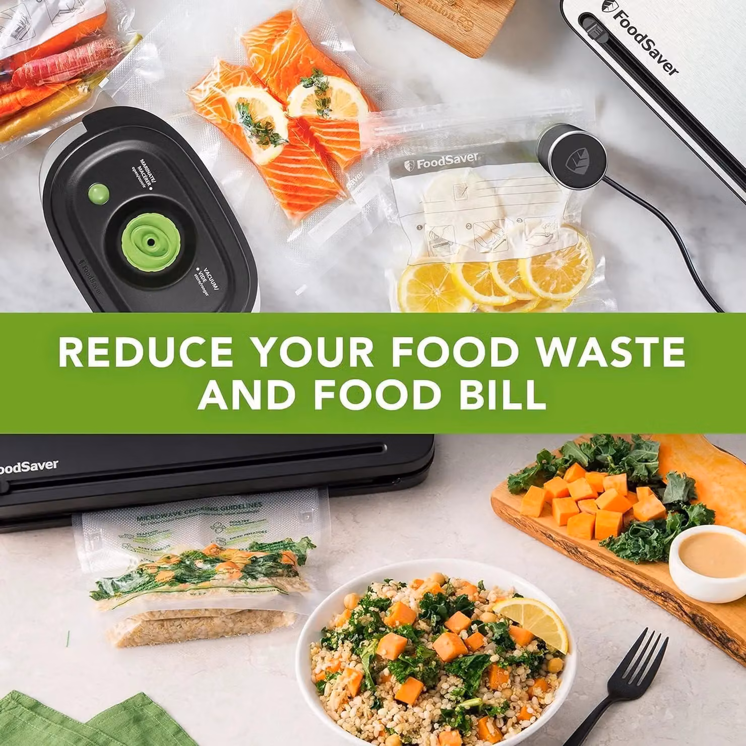 Foodsaver Handheld Cordless Food Vacuum Sealer Machine with Charging Dock in Black and Silver – 9