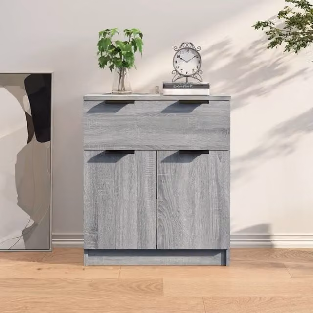 Berkfield Home Grey Sonoma Sideboard in Engineered Wood, W/D/H: 60 x 30 x 70 cm – 1
