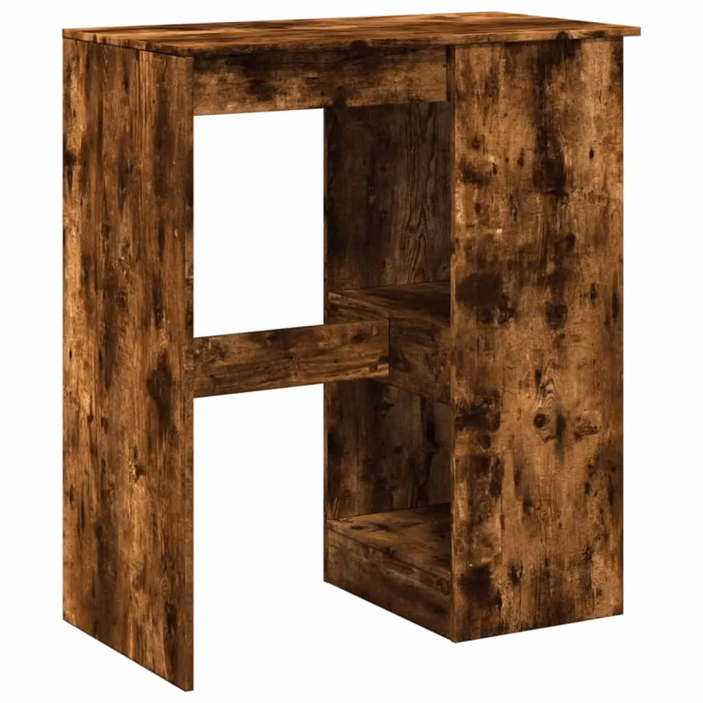 Berkfield Home Bar Table with Racks in Smoked Oak Brown, W/D/H: 90 x 47.5 x 103.5 cm – 6