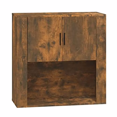 vidaXL Wall Cabinet in Brown Oak, W/D/H: 80 x 33 x 80 cm
