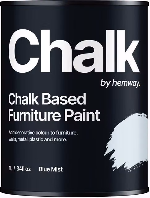 Hemway Chalk Based Furniture Paint in Blue Mist, Flat Matt, 1L