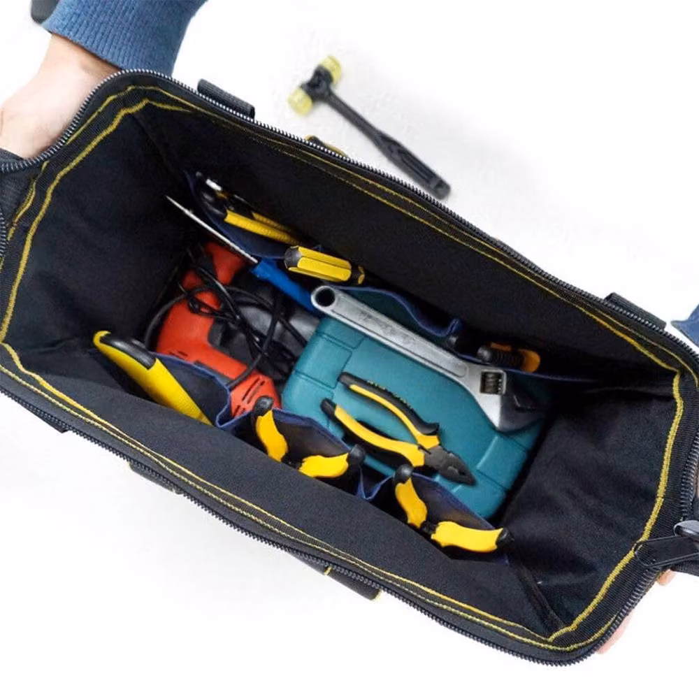 Kelvenix Heavy Duty 20 inch Multifunctional Tool Storage Bag, Yellow, W: 43.0 cm, D: 29.0 cm, H: 20.0 cm – 5