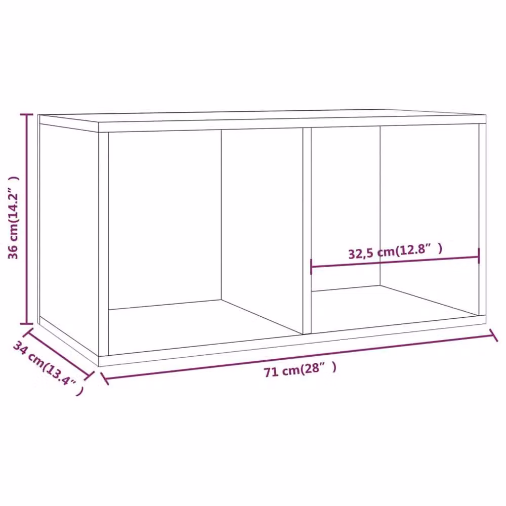 Berkfield Home White Vinyl Storage Box, W/D/H: 71 x 34 x 36 cm – 4