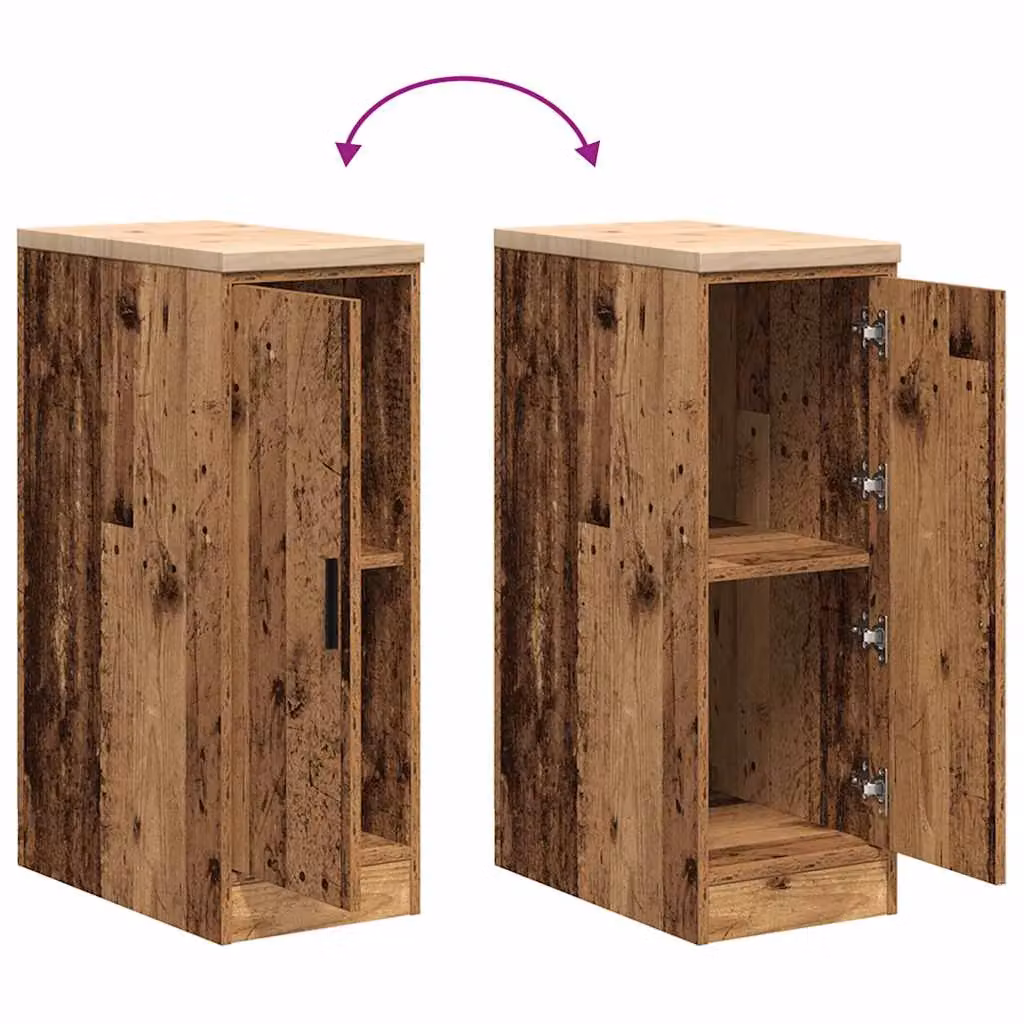 Berkfield Home Rustic Solid Pine Garage Storage Cabinet in Brown, W/D/H: 51 x 30 x 85 cm – 4