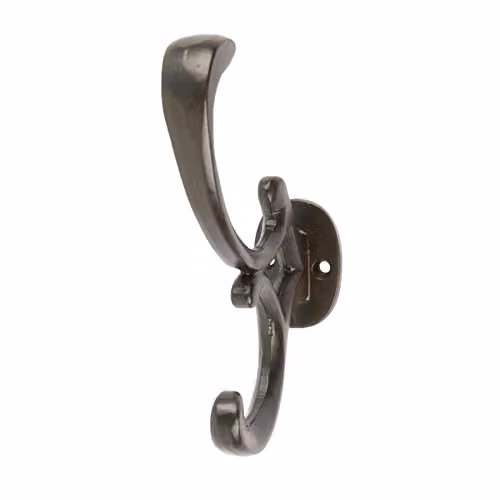 Hammer and Tongs Ornamental Metal Hat and Coat Hook in Black and Gold, H: 13.0 cm, W: 3.0 cm – 1