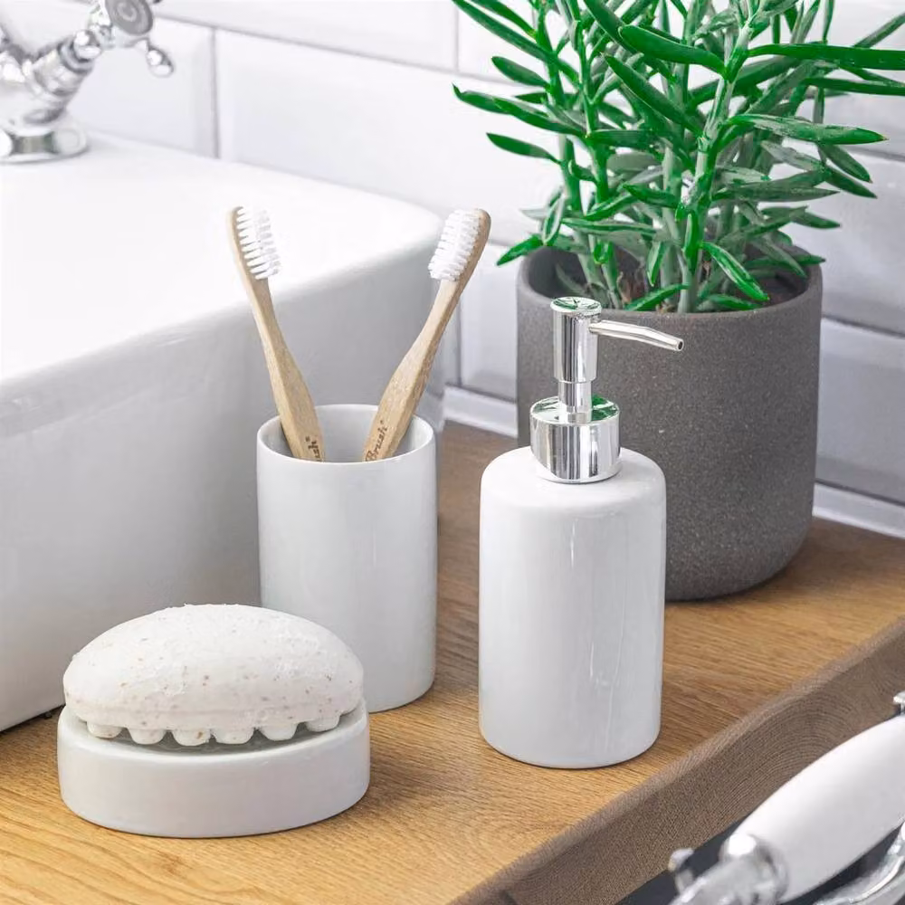 FLAVORA Ceramic Soap Dish - White – 2