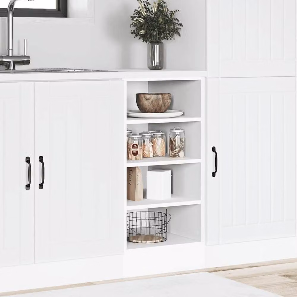 Berkfield Home White Freestanding Kitchen Base Unit with Hinged Doors and Internal Shelves, W/D/H: 40 x 44.5 x 81.5 cm – 2