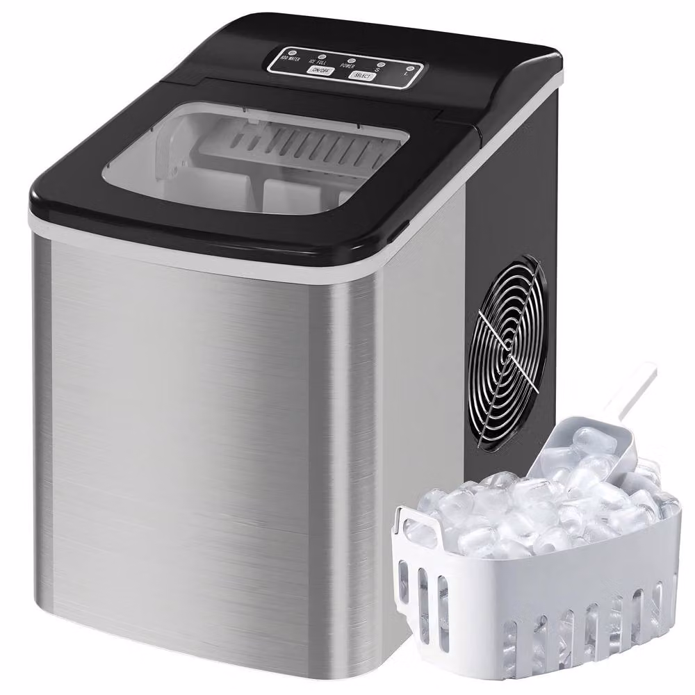 STILVORA Countertop Ice Maker with Self-Cleaning Function, Silver – 4