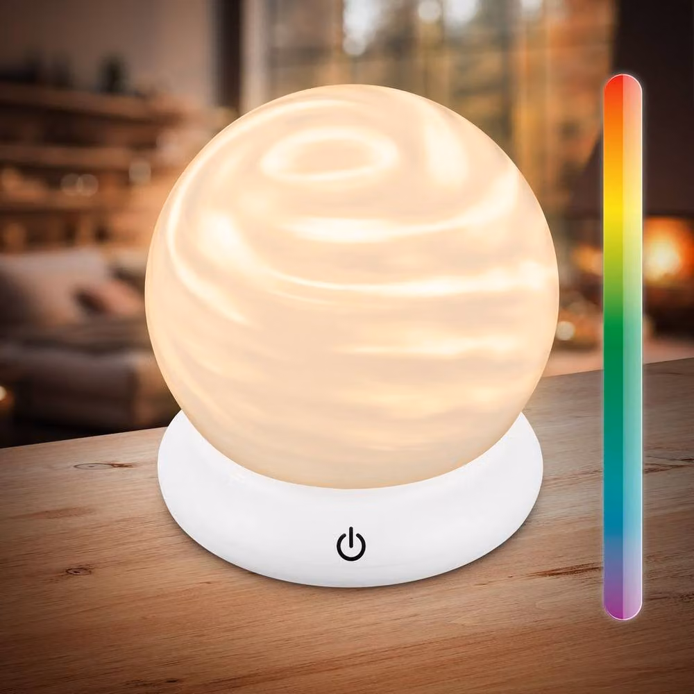 Briloner White Rechargeable RGBW LED Table Lamp with Touch Dimmer, W/D/H: 15 x 16.5 x 15 cm – 2
