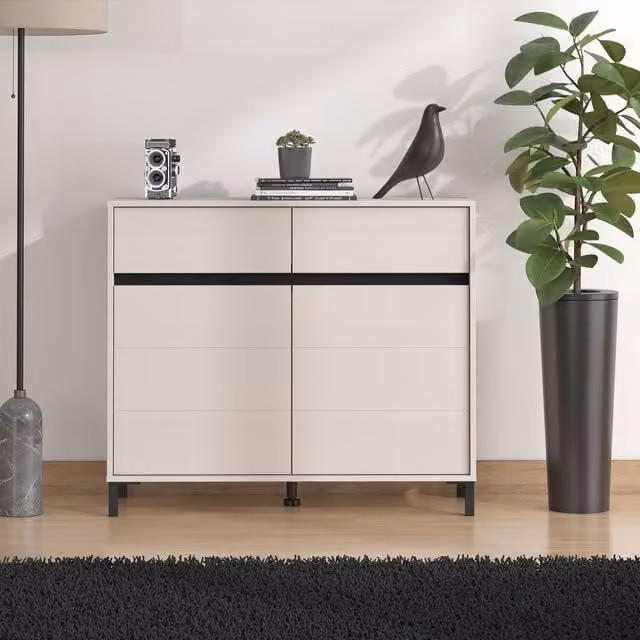 Dorel Home MARRON Cabinet 106 in Black and Beige