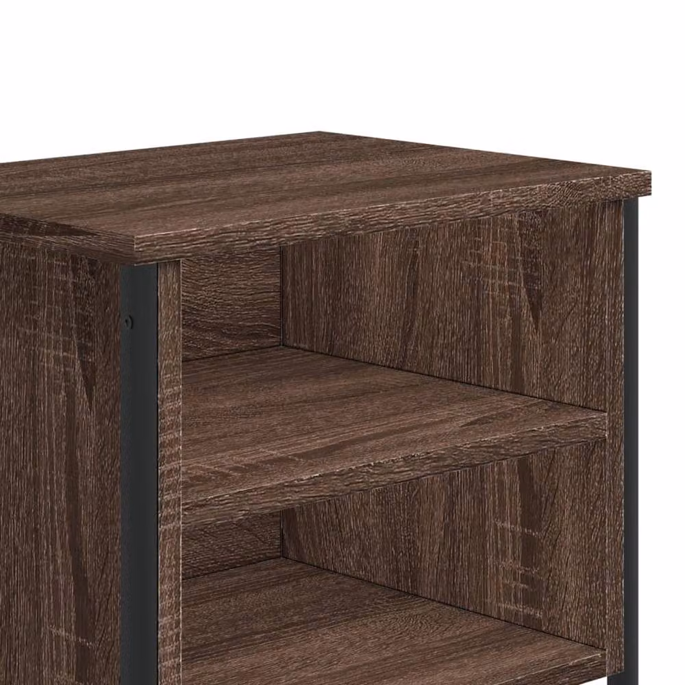 Berkfield Home Decorative Bedside Cabinets in Brown Oak, Set of 2, W/D/H: 40 x 30 x 40 cm – 7