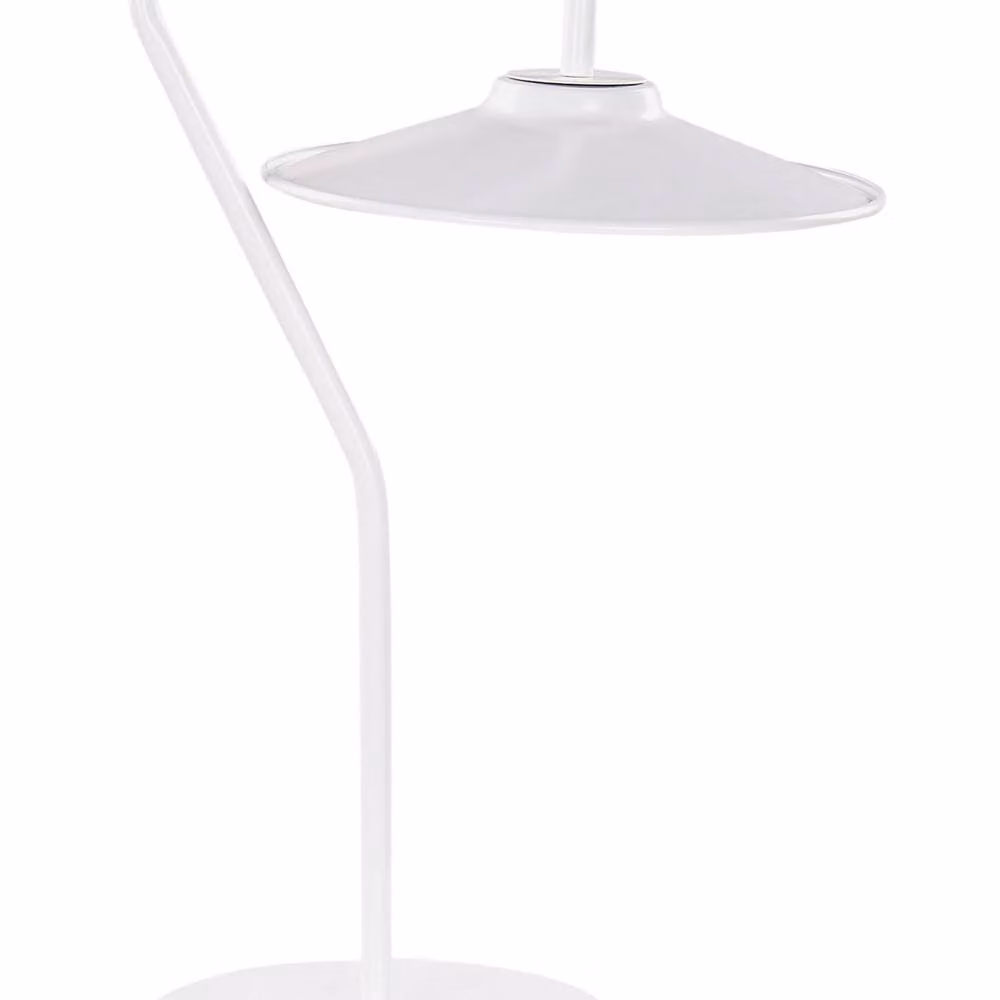 Wyld and Coco White Metal LED Table Lamp for Reading and Task Lighting, Height: 41 cm – 2