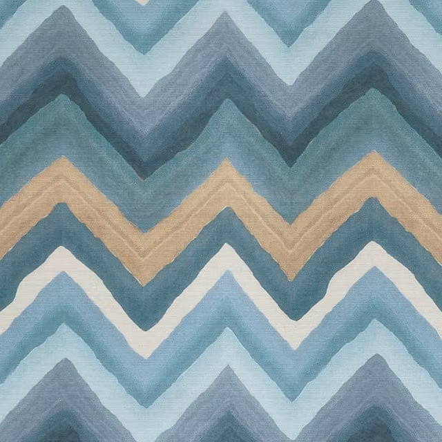 Prestigious Textiles Zendaya Ocean Graphic Boho Fabric in Green, Red and Blue