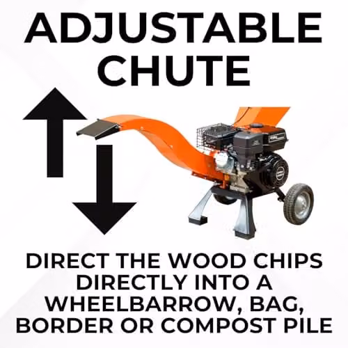Ark Mat 7HP Petrol Wood Chipper with 212cc Engine in Orange – 4