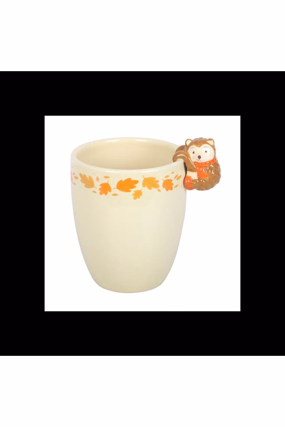 KDMD Autumn Ceramic Plant Pot with Hedgehog for Indoor Plants in Beige and White – 2