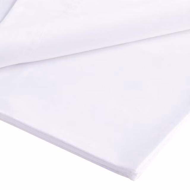 Bianca Luxury 800 Thread Count Cotton Mako Satin Flat Sheet, White, W: 140 cm, L: 200 cm
