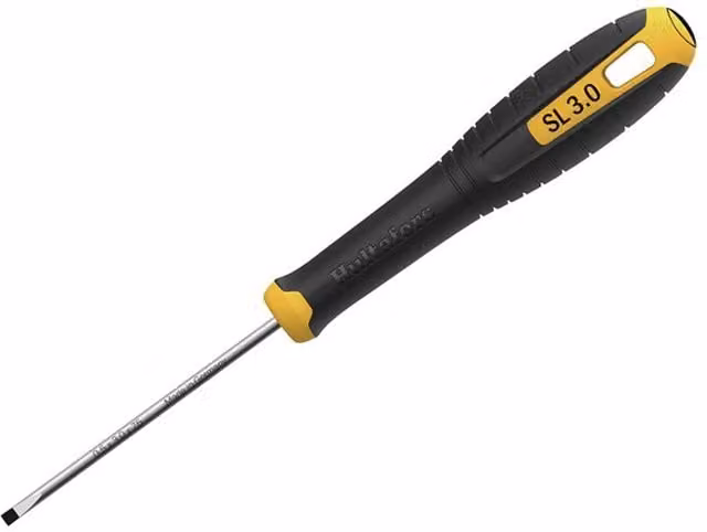Hultafors Black Manual Slotted Screwdriver 3.0 x 75mm
