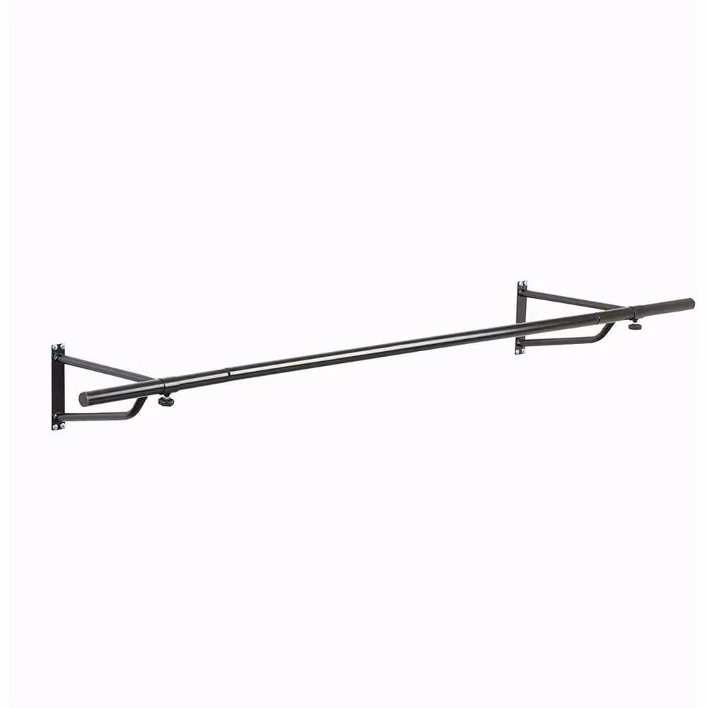 EONLION Black Matt Metal Wall Mounted Continuous Linear Clothes Rail, Width: 182.88 cm – 4