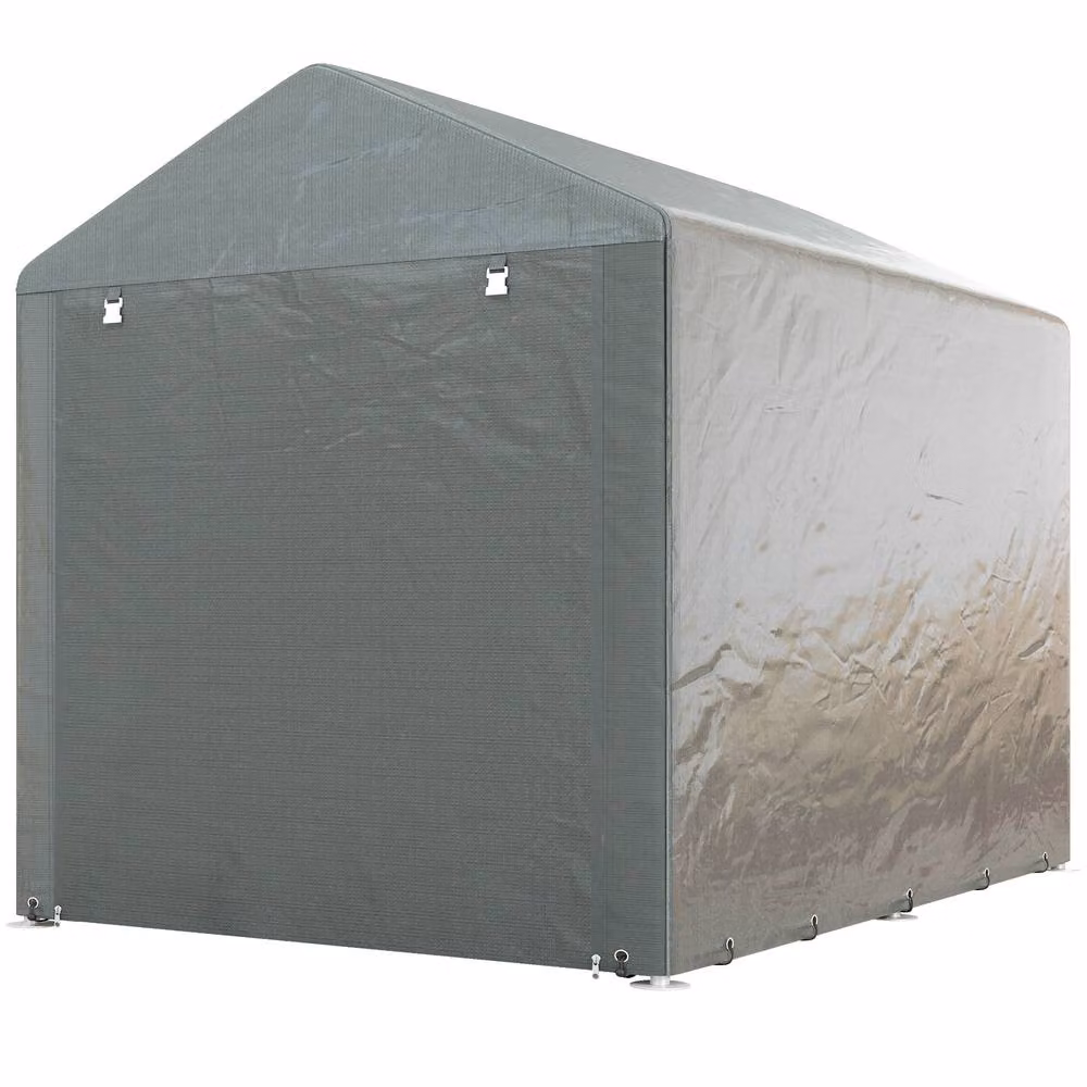 Rolipo Outdoor Storage Tent with Accessories, Light Grey, W: 220 cm, D: 160 cm, H: 172 cm – 2