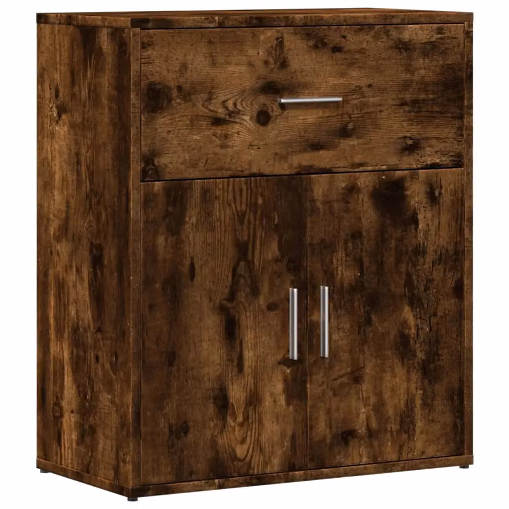 Berkfield Home Set of 2 Modern Smoked Oak Sideboards in Brown, W/D/H: 60 x 31 x 70 cm – 3