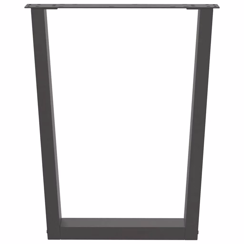 Berkfield Home V-Shape Dining Table Legs, 2 Pieces, Anthracite Black Steel, W/D/H: 60 x 60 x (72-73.3) cm – 2