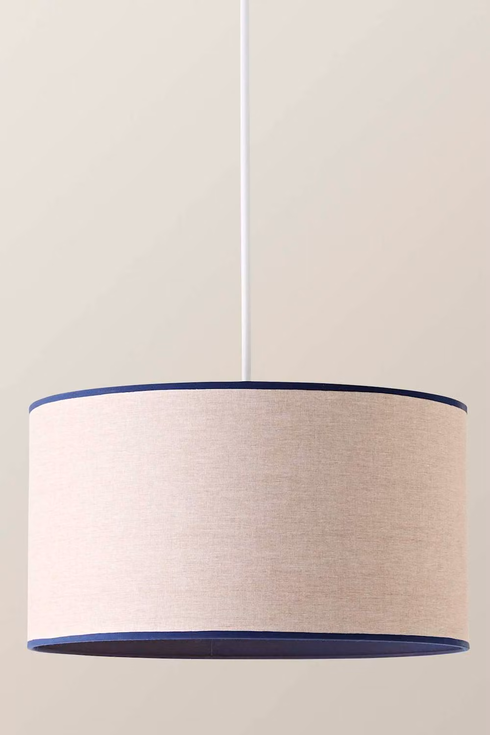 ValueLights Kiara Small Navy Blue Linen Woven Drum Easy Fit Ceiling Lamp Shade – 2