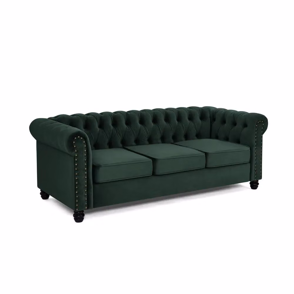 Home Detail Chester 3 Seater Chesterfield Sofa in Green Velvet – 2