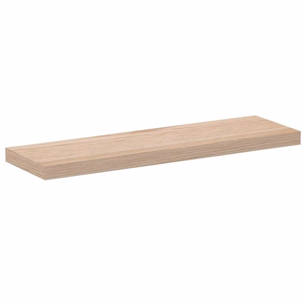 Berkfield Home Durable Floating Wall Mounted Shelf in Beige Oak, W/D/H: 80 x 23.5 x 4 cm – 2