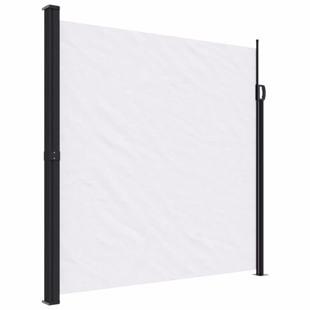 Berkfield Home Retractable White Polyester Side Awning, W/H: 500 x 200 cm – 2