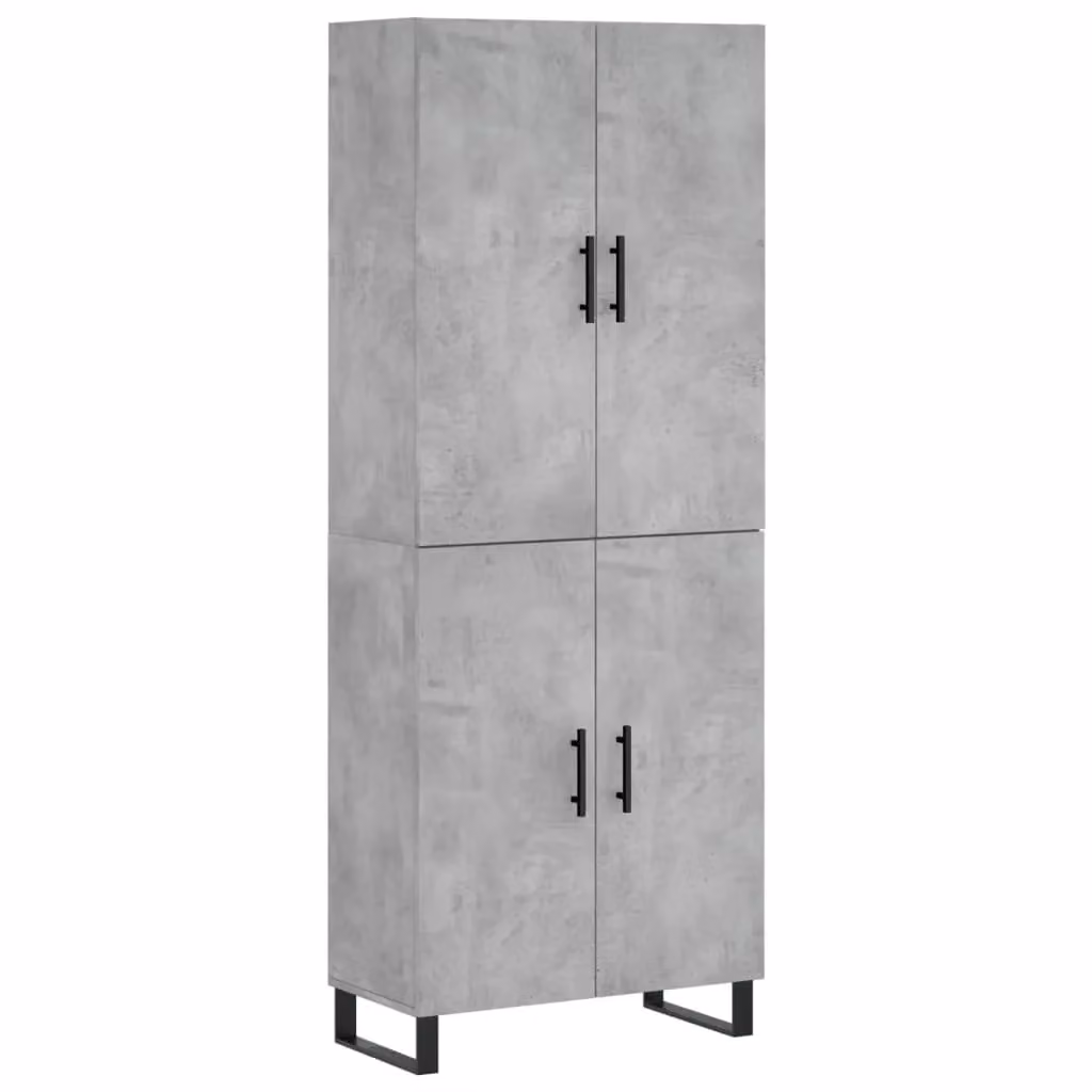 Berkfield Home Highboard in Concrete Grey, W/D/H: 69.5 x 34 x 180 cm – 2