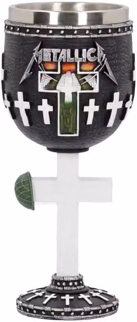 Nemesis Now Metallica Master of Puppets Goblet in Black and White, Height: 18 cm