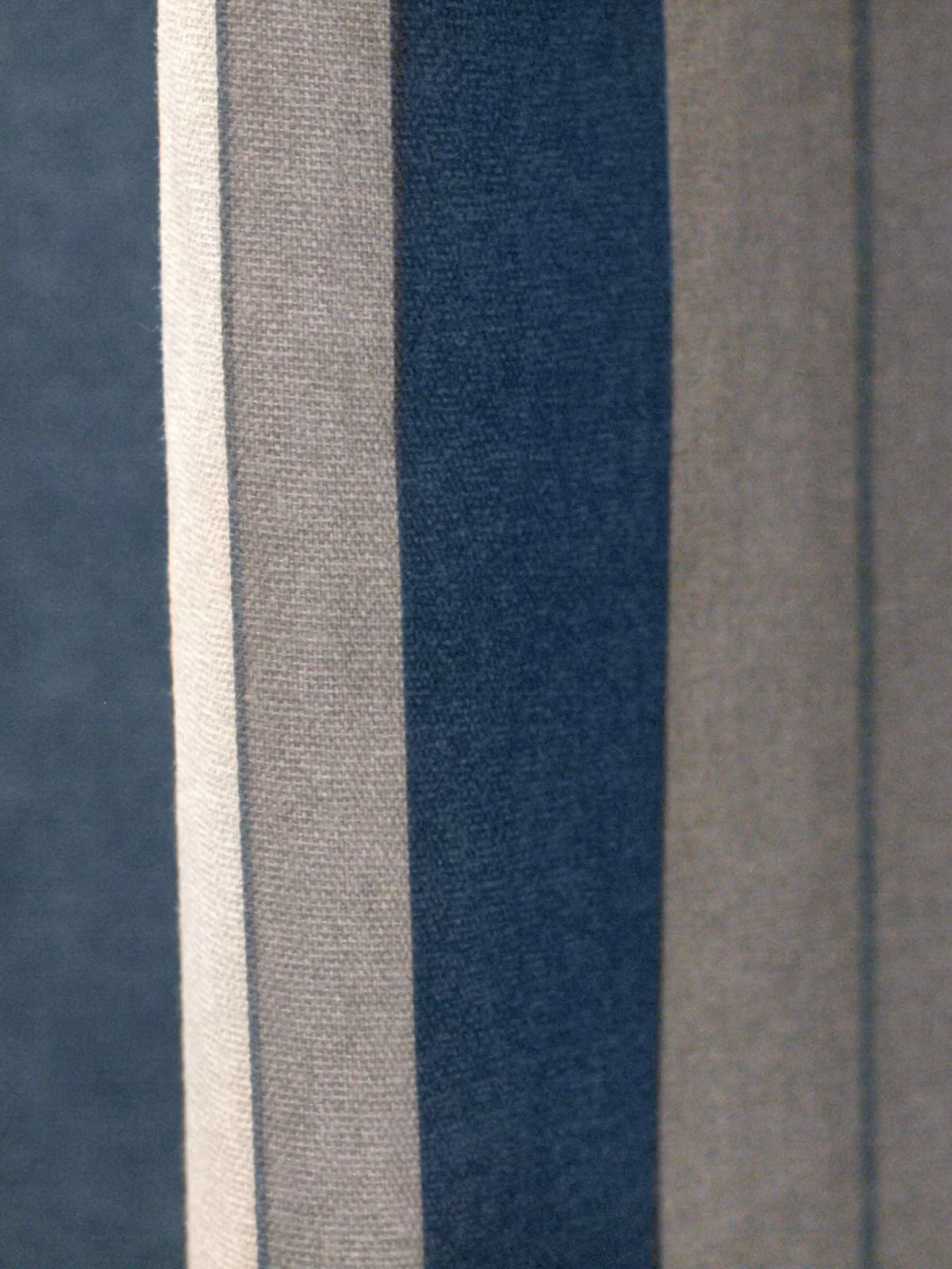 Fusion Whitworth Stripe Fully Lined 100% Cotton Eyelet Curtains in Blue, Width: 229 cm, Drop: 229 cm – 3